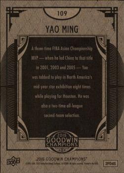 2015 Upper Deck Goodwin Champions #109 Yao Ming Back