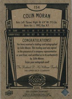 2015 Upper Deck Goodwin Champions #154 Colin Moran Back
