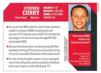 2015 Sports Illustrated for Kids #428 Stephen Curry Back