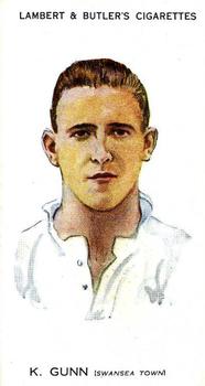 1931 Lambert & Butler Footballers 1930-1 #14 Ken Gunn Front