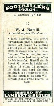 1931 Lambert & Butler Footballers 1930-1 #17 William Hartill Back