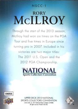 2013 Upper Deck National Convention #NSCC-1 Rory McIlroy Back