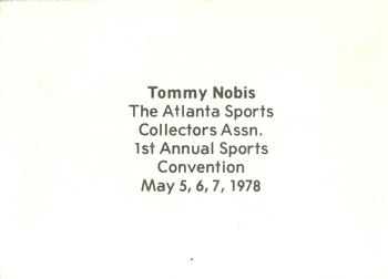 1978 Atlanta Sports Collectors Convention #NNO Tommy Nobis Back
