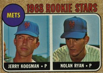 1968 Topps Milton Bradley Win-A-Card #177 Mets 1968 Rookie Stars (Jerry Koosman / Nolan Ryan) Front