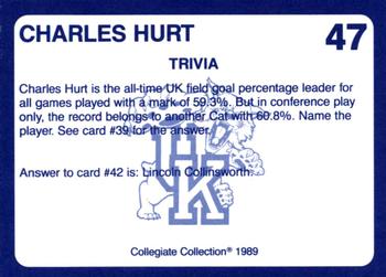1989-90 Collegiate Collection Kentucky Wildcats #47 Charles Hurt Back