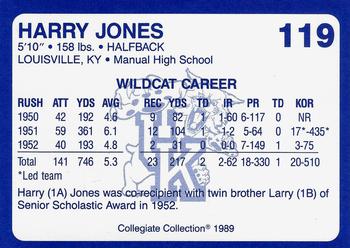1989-90 Collegiate Collection Kentucky Wildcats #119 Harry Jones Back