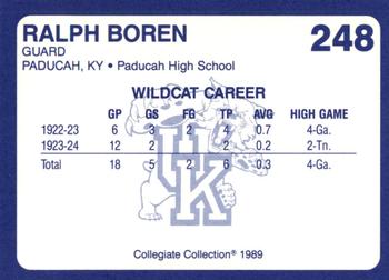 1989-90 Collegiate Collection Kentucky Wildcats #248 Ralph Boren Back