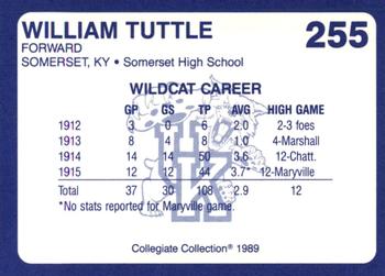 1989-90 Collegiate Collection Kentucky Wildcats #255 William Tuttle Back