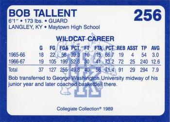 1989-90 Collegiate Collection Kentucky Wildcats #256 Bob Tallent Back