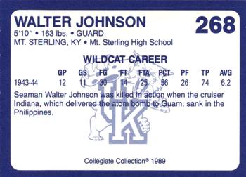 1989-90 Collegiate Collection Kentucky Wildcats #268 Walter Johnson Back