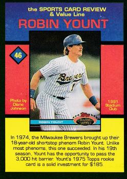 1992 The Sports Card Review & Value Line Prime Pics #46 Mark McGwire Back