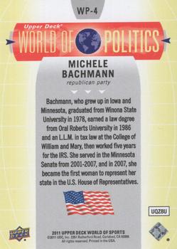 2011 Upper Deck World of Sports - World of Politics #WP-4 Michele Bachmann Back