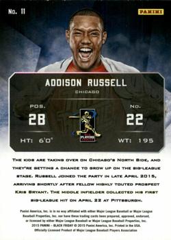 2015 Panini Black Friday - Rated Rookie #11 Addison Russell Back