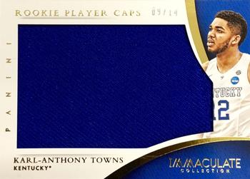 2015 Panini Immaculate Collection Collegiate - RPS Rookie Player Caps #41 Karl-Anthony Towns Front