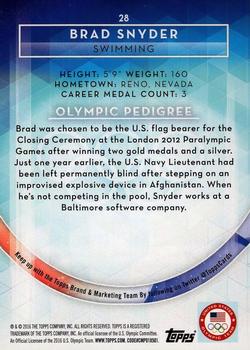2016 Topps U.S. Olympic & Paralympic Team Hopefuls #28 Brad Snyder Back