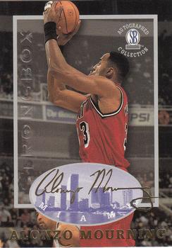 1997-98 Score Board Autographed Collection - Strongbox #25 Alonzo Mourning Front
