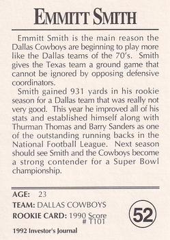 1992 Investor's Journal #52 Emmitt Smith Back