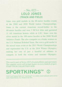 2015 Leaf Sportkings - Green #23 Lolo Jones Back
