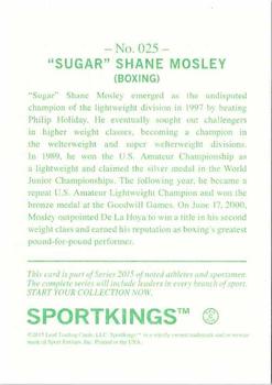 2015 Leaf Sportkings - Green #25 Sugar Shane Mosley Back