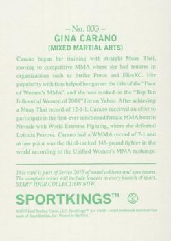 2015 Leaf Sportkings - Green #33 Gina Carano Back