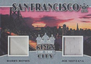 2015 Leaf Sportkings - Kings of the City #KC-01 Barry Bonds / Joe Montana Front