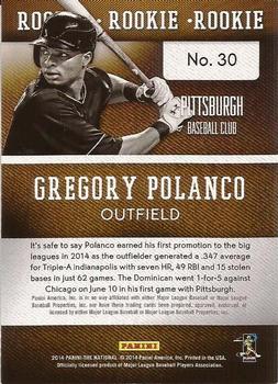 2014 Panini The National Convention #30 Gregory Polanco Back