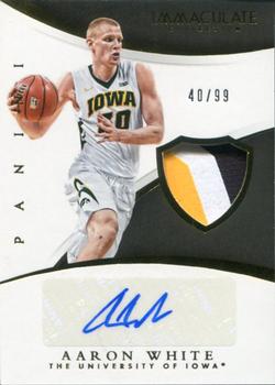 2015 Panini Immaculate Collection Collegiate - Basketball Patch Autographs #356 Aaron White Front