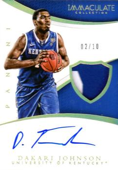 2015 Panini Immaculate Collection Collegiate - Basketball Patch Autographs Gold #363 Dakari Johnson Front