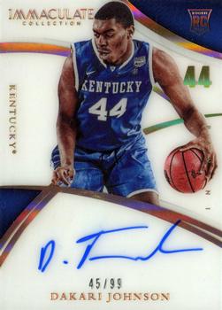 2015 Panini Immaculate Collection Collegiate - Immaculate Numbers Rookie Autographs #363 Dakari Johnson Front