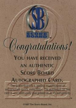 1997-98 Score Board Autographed Collection - Autographs #NNO Greg Jones Back
