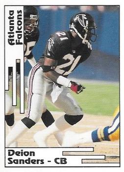 1992 SCD Football, Basketball & Hockey Collector Pocket Price Guide #27 Deion Sanders Front