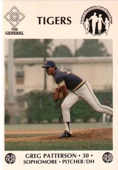 1985-86 LSU Tigers #9 Gregg Patterson Front