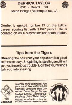1985-86 LSU Tigers #12 Derrick Taylor Back