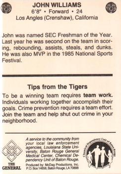 1985-86 LSU Tigers #14 John Williams Back
