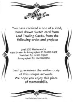2013 Leaf Masterworks #NNO Joe Montana Back