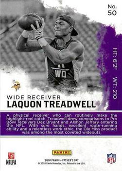 2016 Panini Father's Day #50 Laquon Treadwell Back