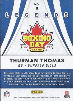 2014 Panini Boxing Day - Legends #8 Thurman Thomas Back