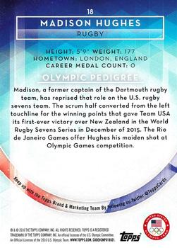 2016 Topps U.S. Olympic & Paralympic Team Hopefuls - Silver #18 Madison Hughes Back