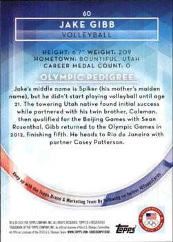 2016 Topps U.S. Olympic & Paralympic Team Hopefuls - Silver #60 Jake Gibb Back