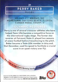 2016 Topps U.S. Olympic & Paralympic Team Hopefuls - Gold #29 Perry Baker Back