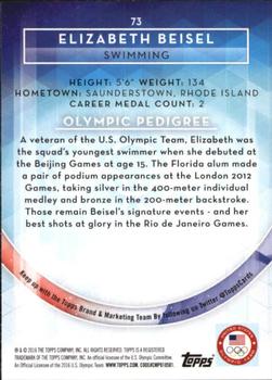 2016 Topps U.S. Olympic & Paralympic Team Hopefuls - Gold #73 Elizabeth Beisel Back