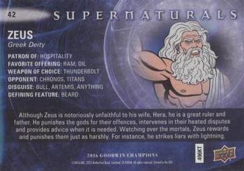 2016 Upper Deck Goodwin Champions - The Supernaturals #42 Zeus Back