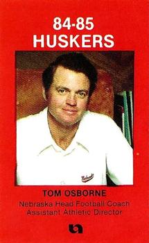 1984-85 Nebraska Cornhuskers Police #2 Tom Osborne Front