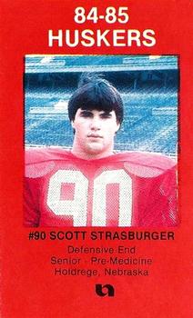 1984-85 Nebraska Cornhuskers Police #4 Scott Strasburger Front