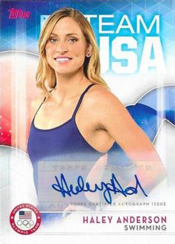 2016 Topps U.S. Olympic & Paralympic Team Hopefuls - Autographs #23 Haley Anderson Front