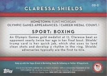 2016 Topps U.S. Olympic & Paralympic Team Hopefuls - Olympic Disciplines #OD-2 Claressa Shields Back