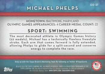 2016 Topps U.S. Olympic & Paralympic Team Hopefuls - Olympic Disciplines #OD-21 Michael Phelps Back