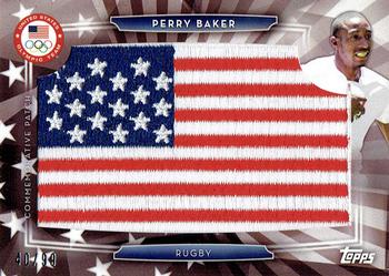 2016 Topps U.S. Olympic & Paralympic Team Hopefuls - USA Flag Patch Commemorative Relics #USAF-PB Perry Baker Front