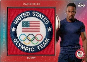 2016 Topps U.S. Olympic & Paralympic Team Hopefuls - Team Patches Red #USAP-CI Carlin Isles Front