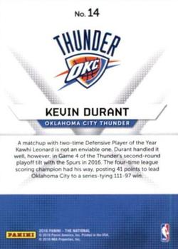 2016 Panini The National #14 Kevin Durant Back